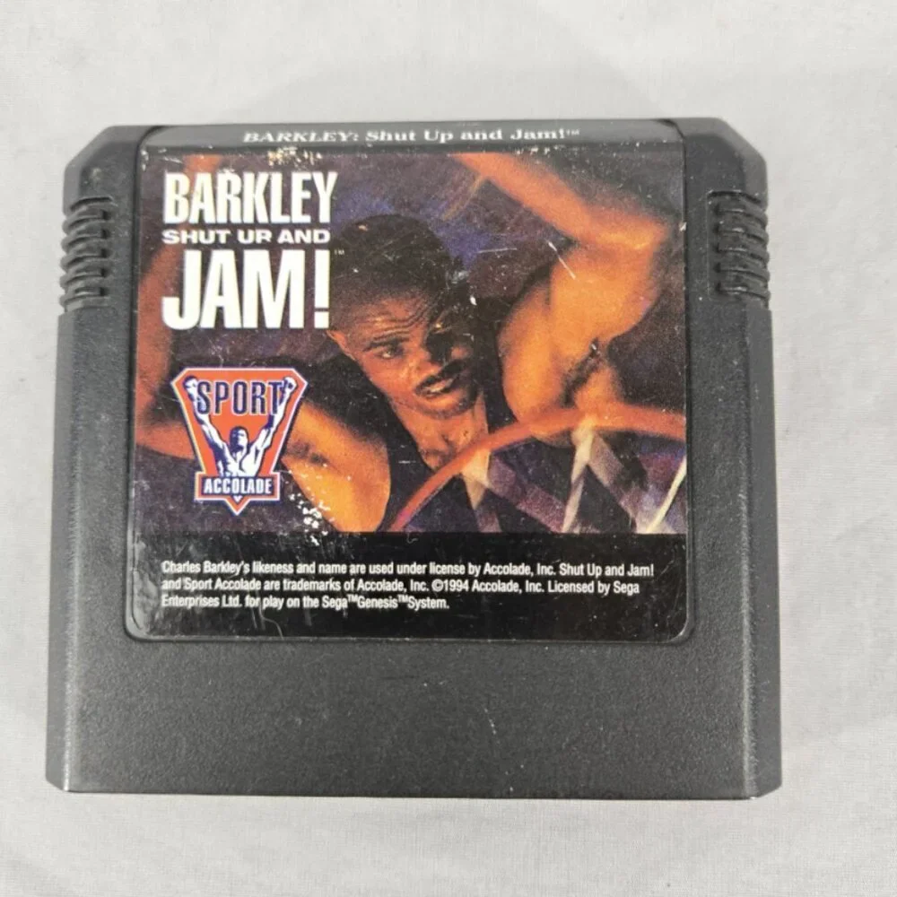 Barkley Shut Up And Jam Sega Genesis video game No Case 1994 Vintage
